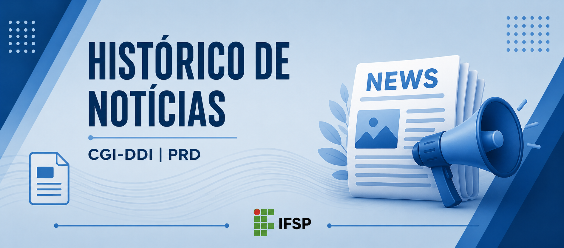 Banner Histórico de Notícias da CGI