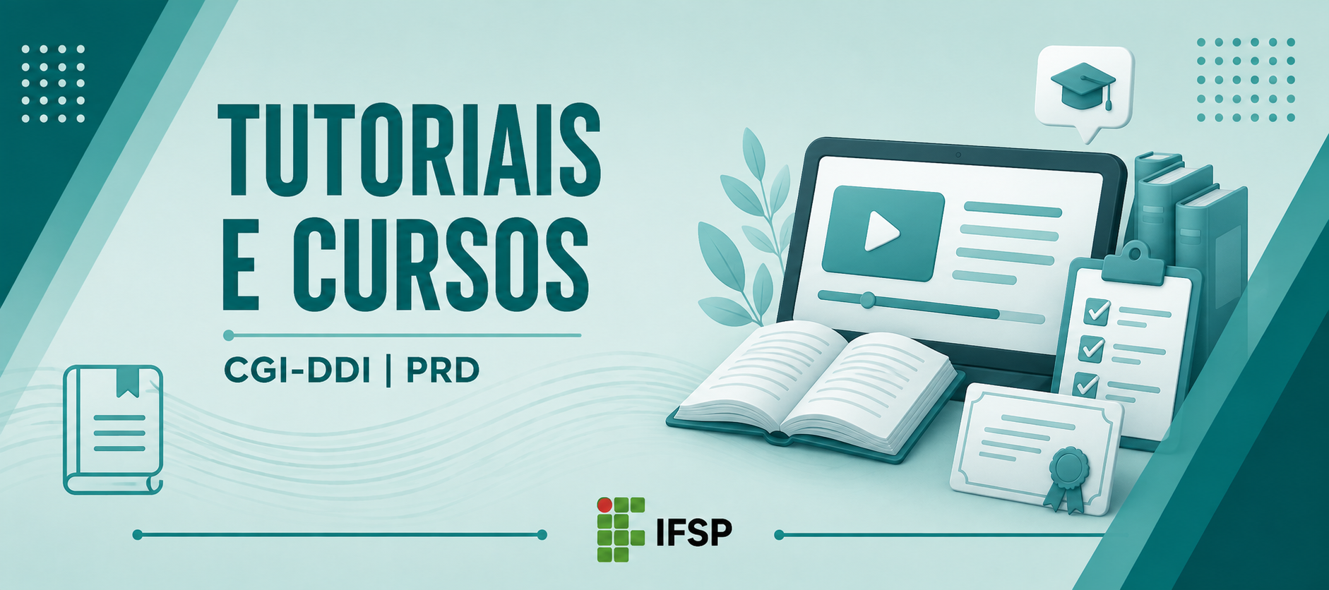 Banner Tutoriais e Cursos da CGI